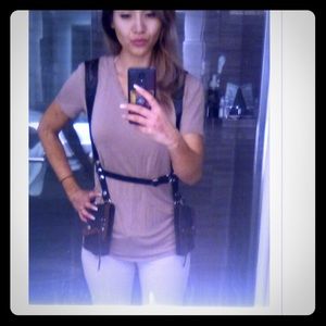 Nwot Genuine leather harness holster bag vest